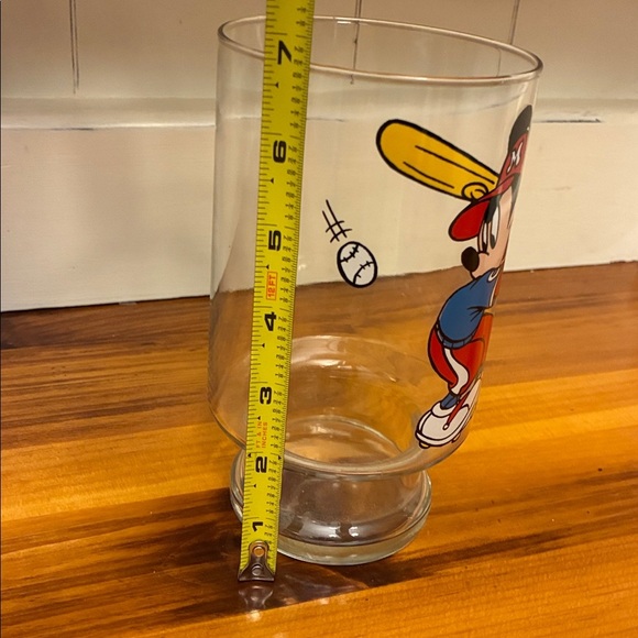 Vintage Disney Mickey Mouse Baseball Glass Vase - Picture 2 of 4